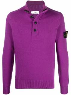 Stone Island джемпер на пуговицах с нашивкой Compass