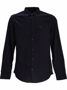 Armani Exchange рубашка с вышитым логотипом