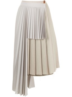 Maison Mihara Yasuhiro плиссированная юбка асимметричного кроя