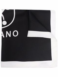 Moschino шелковый платок с логотипом