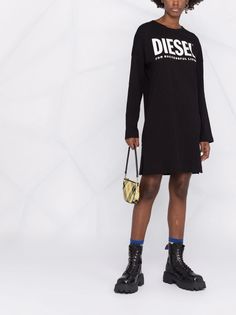 Diesel платье-толстовка с логотипом
