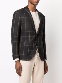 Corneliani шерстяной пиджак в клетку
