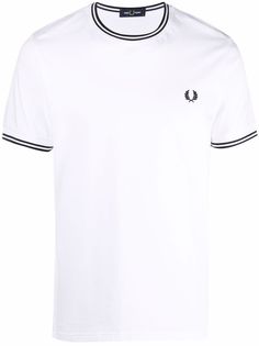 FRED PERRY футболка с вышитым логотипом