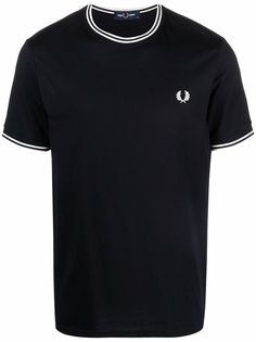 FRED PERRY футболка с вышитым логотипом