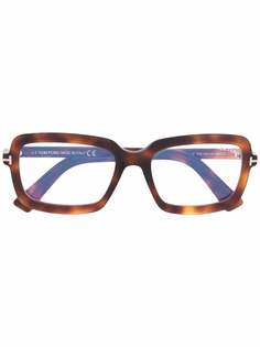 TOM FORD Eyewear очки в квадратной оправе черепаховой расцветки