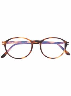 TOM FORD Eyewear очки в круглой оправе черепаховой расцветки