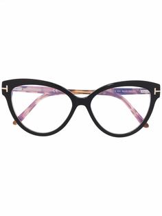 TOM FORD Eyewear очки в глянцевой оправе кошачий глаз