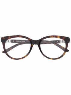 Balenciaga Eyewear очки в круглой оправе с логотипом Double B