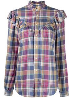 Polo Ralph Lauren клетчатая рубашка со сборками