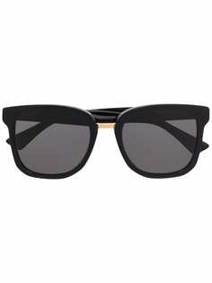Bottega Veneta Eyewear солнцезащитные очки в массивной оправе
