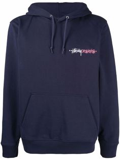 Stussy худи с вышитым логотипом