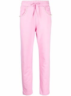 Love Moschino спортивные брюки с декоративным жемчугом