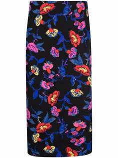 DVF Diane von Furstenberg юбка прямого кроя с цветочным принтом