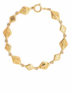 Chanel Pre-Owned позолоченное колье Coco Silhouette 1980-х годов