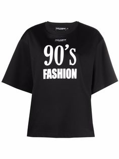 Dolce & Gabbana футболка с приспущенными плечами и надписью