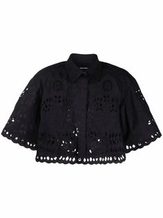 Isabel Marant укороченная блузка с английской вышивкой