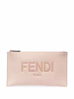 Fendi клатч с тисненым логотипом