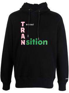 sacai худи Transition с логотипом