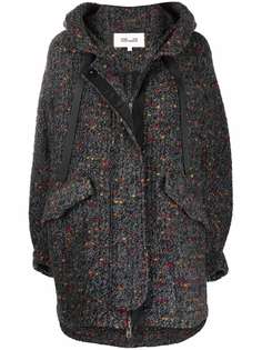 DVF Diane von Furstenberg фактурное пальто с капюшоном