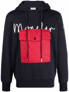Moncler худи с кулиской и логотипом