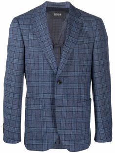 Boss Hugo Boss однобортный пиджак в клетку