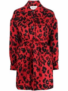 DVF Diane von Furstenberg пальто с леопардовым принтом