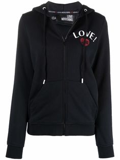 Love Moschino худи на молнии с логотипом