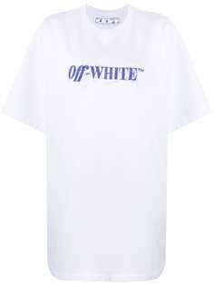 Off-White платье-футболка с логотипом