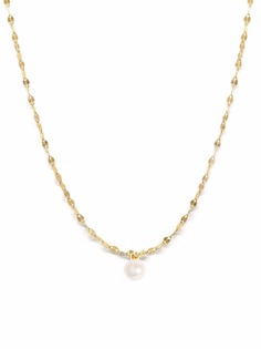 Poppy Finch колье Petite Shimmer из желтого золота с жемчугом