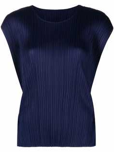 Pleats Please Issey Miyake плиссированный топ без рукавов