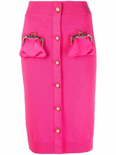 Moschino трикотажная юбка с накладными карманами
