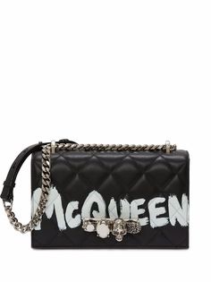 Alexander McQueen стеганая сумка через плечо с логотипом