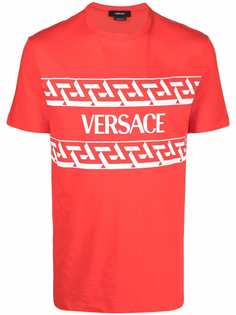 Versace рубашка с принтом Greca Key