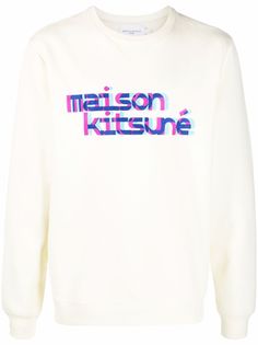 Maison Kitsuné толстовка с круглым вырезом и логотипом