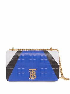 Burberry мини-сумка Lola с геометричным принтом