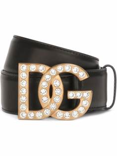 Dolce & Gabbana ремень с декорированной пряжкой-логотипом