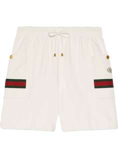 Gucci спортивные шорты с отделкой Web