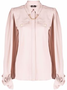 Elisabetta Franchi рубашка с декорированным воротником