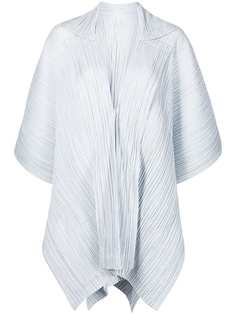 Pleats Please Issey Miyake плиссированный кардиган в тонкую полоску