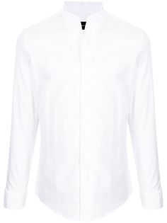 Emporio Armani рубашка с воротником-стойкой