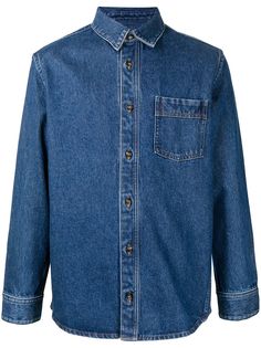 A.P.C. джинсовая рубашка с длинными рукавами