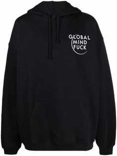VETEMENTS флисовое худи с принтом Global Mind