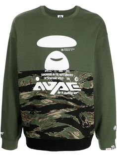 AAPE BY *A BATHING APE® толстовка из джерси с логотипом