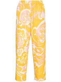 Emilio Pucci укороченные брюки с цветочным принтом