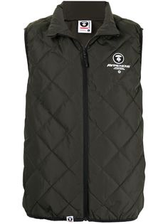 AAPE BY *A BATHING APE® дутый жилет с логотипом