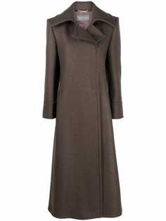 Alberta Ferretti длинное пальто из смесовой шерсти