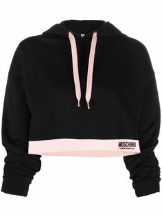 Moschino укороченное худи с логотипом