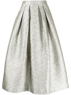 Emporio Armani плиссированная меланжевая юбка миди