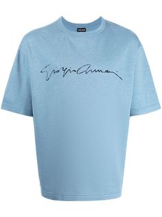 Giorgio Armani футболка из смесового шелка с логотипом