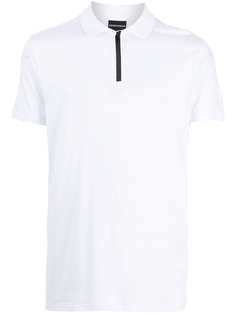 Emporio Armani рубашка поло с воротником на молнии